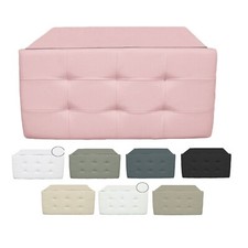 PUFF POUF CONTENITORE ECOPELLE PANCA BAULE IMBOTTITO TRAPUNTATO ELEGANTE +COLORI