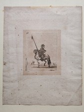 Stefano Della Bella, Incisioni Antiche, XVII Sec 💥👏Cavaliere
