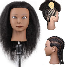 Testa Manichino con Capelli Veri 100% Parrucchiere Allenamento Testa Manichino Testa