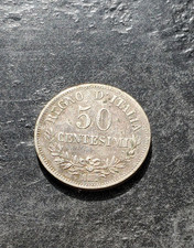 1863 ITALY 50 CENTESIMI   #144