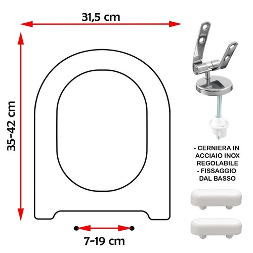 Sedile copriwater compatibile - sedile,