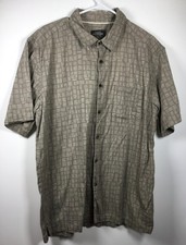 Camicia uomo Quicksilver Waterman Collection grande manica corta grigia con bottoni