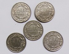 LOTTO 5 MONETE CIRCOLATE DA 2