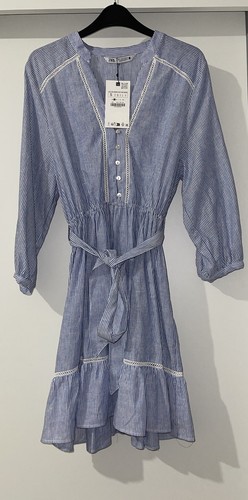 Abito zara blu bianco righe - bianco, a