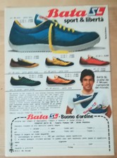 RARA PUBBLICITA' ORIGINALE "FRANCESCO MOSER" SCARPE BATA del 1978