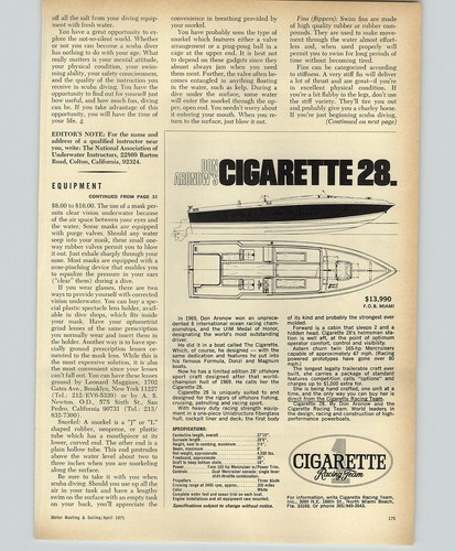 Carta pubblicità 1971 barca - carta,