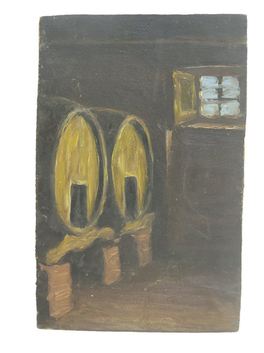 Dipinto olio tavola - dipinto, su