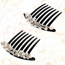  2 Pcs Accessori Acconciature Sposa Gioielli Per Capelli Pettine Matrimoni