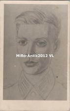 Cartolina fotografica, AusbB/2./A.E.A.96, caricatura a penna sbiancante rilev...