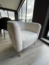 POLTRONA MAURO FERRETTI ROTONDA VELLUTO COL. PANNA [COMPL01]