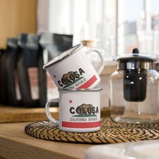 Tazza smaltata bandiera