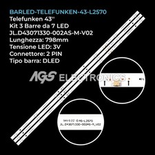 KIT 3 BARRE STRIP 7 LED TV