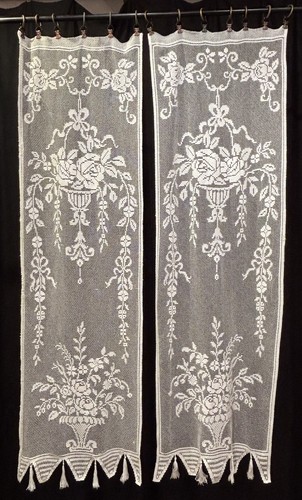 Antiche tende tendine coppia - antiche,