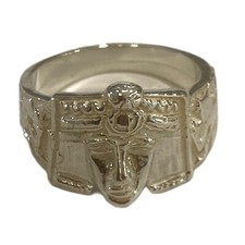 Anello Faraone a fascia in argento 925%