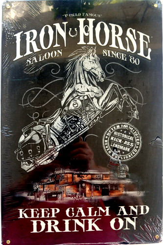 Insegna metallo iron horse - in,