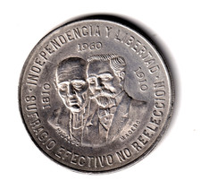 MEXICO 10 Pesos plata 1950 -