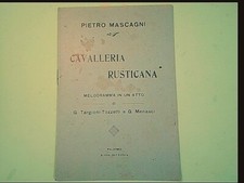 CAVALLERIA RUSTICANA PIETRO MASCAGNI LIBRETTO OPERA