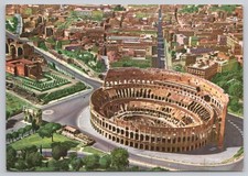 Cartolina d'epoca Roma Colosseo veduta aerea di Plurigrafo Terni