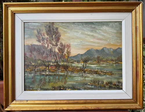 Quadretto dipinto olio - olio, su