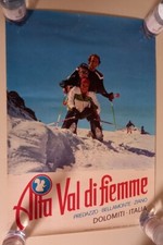 POSTER  VAL DI FIEMME PREDAZZO BELLAMONTE ZIANO DOLOMITI TRENTINO