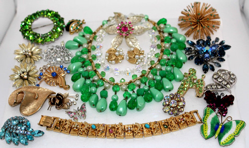 Lotto vintage spille strass