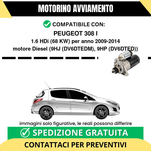 Motorino avviamento peugeot - motorino,