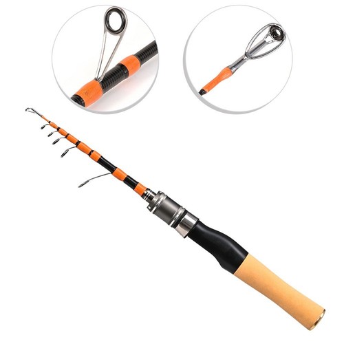 Mini canna pesca portatile - pesca,