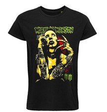 T-shirt Marilyn Manson, Nera, Unisex, 100% Cotone, Idea regalo