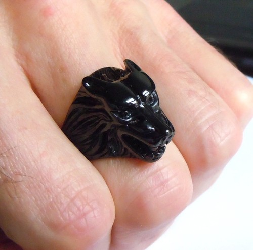 Anello testa lupo mannaro - testa,