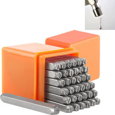 37 Pezzi Punzoni per Metallo, Set Punzonatura in Acciaio 3Mm, Punzone Numeri 0-9