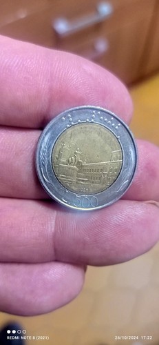 Moneta 500 lire bimetallica - moneta,