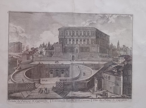 Veduta del palazzo farnese - farnese, di