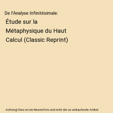 De l'Analyse Infinitésimale