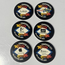 Computer City Promo POGs set completo di 6 tappi latte vintage