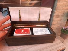 Cofanetto Legno Carte da gioco Poker Dal Negro Vintage Mignon (2 Mazzi) + altro