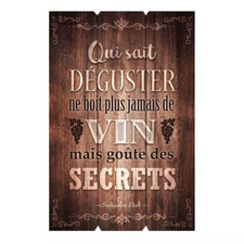 Plaque humour vin rouge