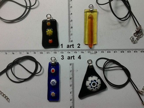 Collana ciondolo murrine - collana, e