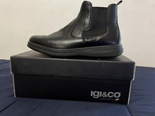 Stivaletti uomo Igi&CO Rider Vera Pelle Pieno Fiore Vegetale Made in Italy Tg.44