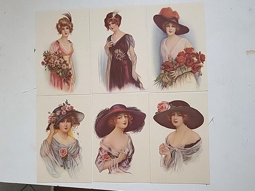 Donnine cappello cartoline - cappello,