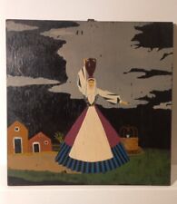 Olio su tavola costumi sardi