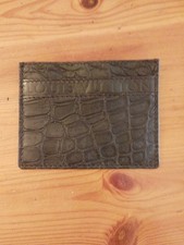 Portacarte In Pelle Di Coccodrillo Nuovo Originale.