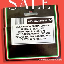 K110 KIT BULLONI ANTIFURTO RUOTE 14x1,5x25 CONICO PER FIAT ULYSSE DUCATO SCUDO