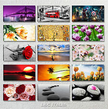 QUADRI MODERNI 90x45 STAMPE ARREDO CASA PAESAGGI ASTRATTI FIORI ARTE POPART ZEN