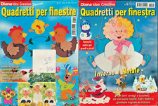 QUADRETTI PER FINESTRE PRIMAVERA PASQUA+INVERNO NATALE- 2 RIVISTE HOBBY CREATIVI