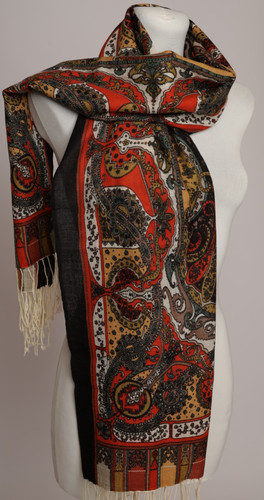 Sciarpa stola codello paisley - sciarpa,