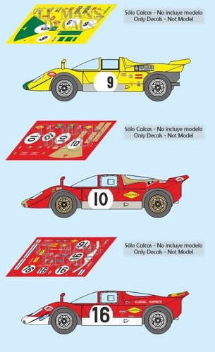 Decals ferrari 512s mans - le,