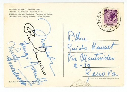 1960 gallipoli cartolina piero - gallipoli,