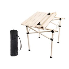 Tavolo Pieghevole da Esterno, Tavolino per Picnic da Giardino, 51x50x50cm, Bianc