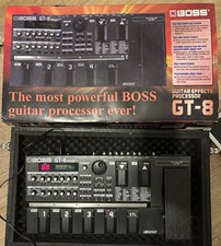 Boss GT-8 Processore Effetti Chitarra con Alimentatore Flight Case e Scatola Originale