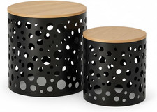 Set Tavolini Circle in Rovere
